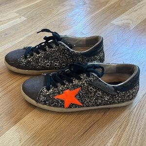 Golden Goose Superstar Glitter Sneakers size 38